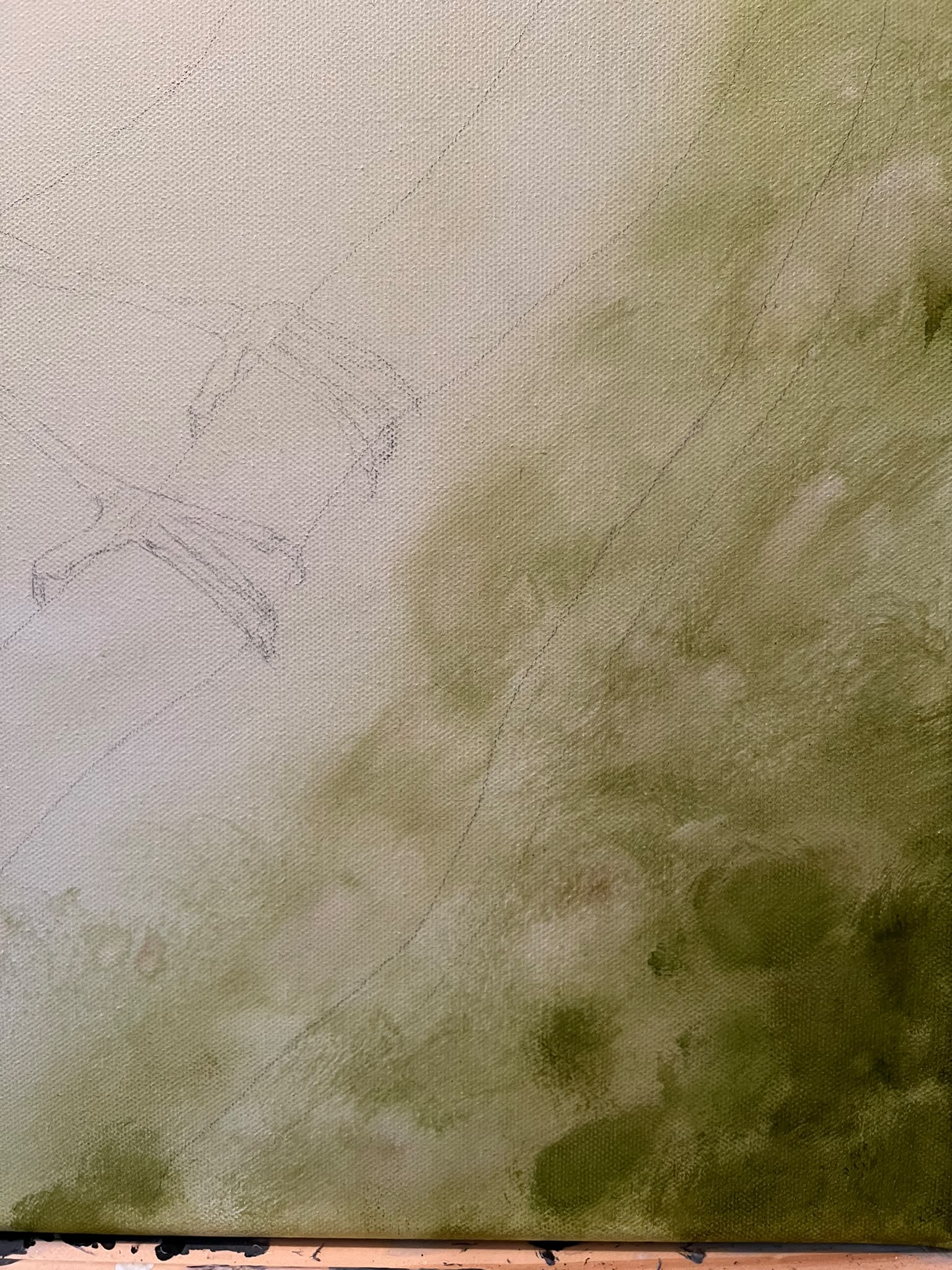 Der Hintergrund entsteht